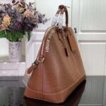 Louis Vuitton LV Unisex Alma Travel GM Cognac Calf Leather Double Zip Closure - Imagen 7