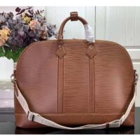 Louis Vuitton LV Women Alma Travel GM Cognac Calf Leather Double Zip Closure (4)