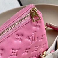 Louis Vuitton LV Women Coussin PM Handbag Rose Bonbon Pink Lambskin Cowhide Leather (12)