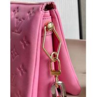 Louis Vuitton LV Women Coussin PM Handbag Rose Bonbon Pink Lambskin Cowhide Leather (12)