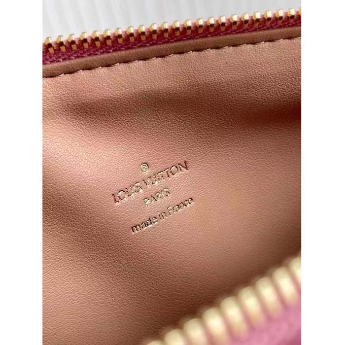 Louis Vuitton LV Women Coussin PM Handbag Rose Bonbon Pink Lambskin Cowhide Leather (8)