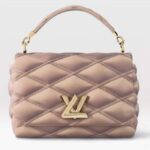 Louis Vuitton LV Damen GO-14 MM Beige Rosa Lammleder Rindsleder