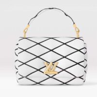 Louis Vuitton LV Women GO-14 MM White Black Lamb Leather Cowhide Leather (12)