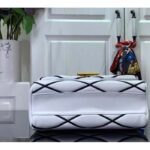 Louis Vuitton LV Women GO-14 MM White Black Lamb Leather Cowhide Leather - Image 5