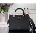 Louis Vuitton LV Women Lock Go Black Grained Calf Leather Microfiber Lining - Image 2