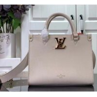 Louis Vuitton LV Women Lock & Go White Grained Calf Leather Microfiber Lining (3)