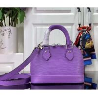 Louis Vuitton LV Women Nano Alma Handbag Lilas Provence Lilac Epi Grained Cowhide Leather (10)