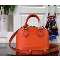 Louis Vuitton LV Women Nano Alma Handbag Minnesota Orange Epi Grained Cowhide Leather (3)