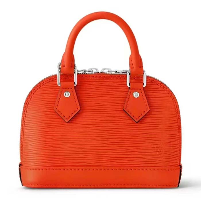 Louis Vuitton LV Women Nano Alma Handbag Minnesota Orange Epi Grained Cowhide Leather