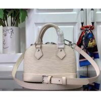 Louis Vuitton LV Women Nano Alma Handbag Quartz White Epi Grained Cowhide Leather (10)
