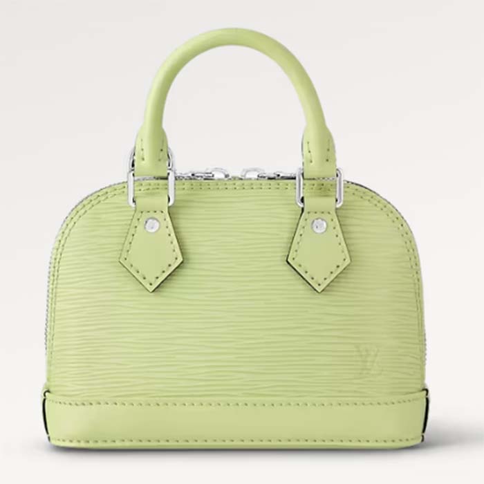 Louis Vuitton LV Women Nano Alma Handbag Vert Noto Green Epi Grained Cowhide Leather