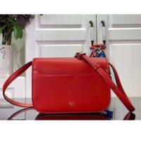 Louis Vuitton Women LV Orsay MM Handbag Red Cowhide Leather Flap Closure N-Lock (4)