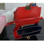 Louis Vuitton Women LV Orsay MM Handbag Red Cowhide Leather Flap Closure N-Lock – Image 6