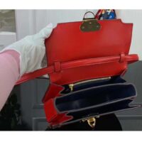 Louis Vuitton Women LV Orsay MM Handbag Red Cowhide Leather Flap Closure N-Lock (4)