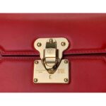 Louis Vuitton Women LV Orsay MM Handbag Red Cowhide Leather Flap Closure N-Lock – Image 7