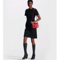 Louis Vuitton Women LV Orsay MM Handbag Red Cowhide Leather Flap Closure N-Lock (4)
