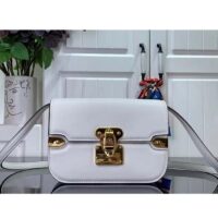 Louis Vuitton Women LV Orsay MM Handbag White Cowhide Leather Flap Closure N-Lock (5)