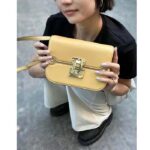 Louis Vuitton Women LV Orsay MM Handbag Yellow Cowhide Leather Flap Closure N-Lock - Image 11