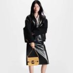 Louis Vuitton Women LV Orsay MM Handbag Yellow Cowhide Leather Flap Closure N-Lock - Image 12