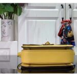 Louis Vuitton Women LV Orsay MM Handbag Yellow Cowhide Leather Flap Closure N-Lock - Image 5