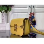 Louis Vuitton Women LV Orsay MM Handbag Yellow Cowhide Leather Flap Closure N-Lock - Image 3