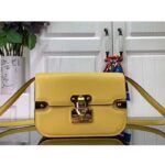 Louis Vuitton Women LV Orsay MM Handbag Yellow Cowhide Leather Flap Closure N-Lock - Image 2