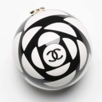 Chanel Women CC Sphere Minaudiere Plexi Gold-Tone Metal Black White (5)