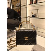 Chanel Women Kelly 22 Flap Bag in Calfskin Leather-Black (12)