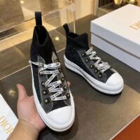 Dior CD Unisex Walk’N’Dior Platform Sneaker Black Macrocannage Technical Mesh (2)