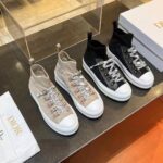 Dior CD Unisex Walk'N'Dior Platform Sneaker Black Macrocannage Technical Mesh - Imagen 9