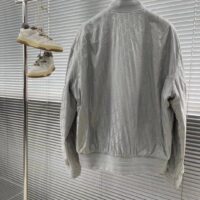 Dior Men CD Dior Oblique Bomber Jacket Gray Technical Fabric (1)