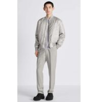 Dior Men CD Dior Oblique Bomber Jacket Gray Technical Fabric (1)