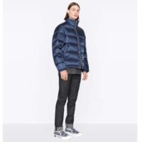 Dior Men CD Dior Oblique Down Jacket Navy Blue Technical Jacquard (1)