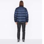 Dior Men CD Dior Oblique Down Jacket Navy Blue Technical Jacquard - Image 14