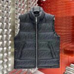 Dior Men CD Dior Oblique Sleeveless Down Jacket Gray Technical Jacquard - Image 2