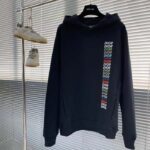 Dior Men CD Relaxed Fit Hooded Sweatshirt Black Cotton Fleece - Image 2