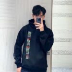 Dior Men CD Relaxed Fit Hooded Sweatshirt Black Cotton Fleece - Image 11