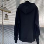 Dior Men CD Relaxed Fit Hooded Sweatshirt Black Cotton Fleece - Image 3