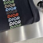 Dior Men CD Relaxed Fit Hooded Sweatshirt Black Cotton Fleece - Image 6