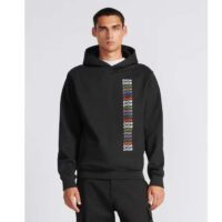 Dior Men CD Relaxed Fit Hooded Sweatshirt Black Cotton Fleece (7)