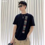 Dior Men CD Relaxed-Fit T-Shirt Black Slub Organic Cotton Jersey - Image 13