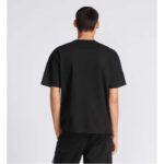 Dior Men CD Relaxed-Fit T-Shirt Black Slub Organic Cotton Jersey - Image 14