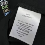Dior Men CD Relaxed-Fit T-Shirt Black Slub Organic Cotton Jersey - Image 9