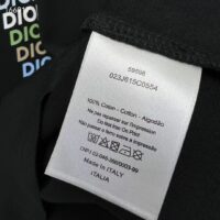 Dior Men CD Relaxed-Fit T-Shirt Black Slub Organic Cotton Jersey (1)