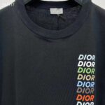 Dior Men CD Relaxed-Fit T-Shirt Black Slub Organic Cotton Jersey - Image 5