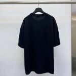 Dior Men CD Relaxed-Fit T-Shirt Black Slub Organic Cotton Jersey - Image 3