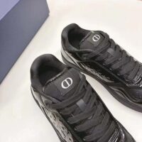 Dior Unisex CD B27 Low-Top Sneaker Black Patent Calfskin Dior Oblique Gravity Leather (6)