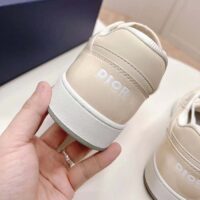 Dior Unisex CD B27 Low-Top Sneaker Cream Patent Calfskin Dior Oblique Gravity Leather (4)
