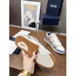 Dior Unisex CD B57 Mid-Top Sneaker Blue Cream Smooth Calfskin Beige Suede – Bild 8