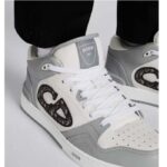 Dior Unisex CD B57 Mid-Top Sneaker Gray White Smooth Calfskin Beige Black Oblique Jacquard - Bild 12